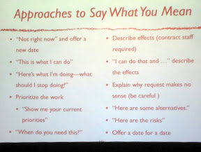 A slide from Say Yes or Say No? What to Do When Faced with the Impossible