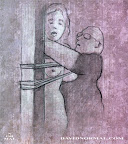 Here is a drawing of "Black Xmas" host Mike West binding a young lady. Actually I think he may have been asphyxiating her, but I was late on the scene and captured this sketch rapidly without having a clear sense of what was really taking place. Here is a drawing of "Black Xmas" host Mike West binding a young lady. Actually I think he may have been asphyxiating her, but I was late on the scene and captured this sketch rapidly without having a clear sense of what was really taking place.