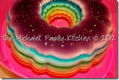 Rainbow Ribbon Jell-O Salad