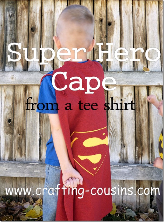 Super Hero Cape made from a tee shirt.  Tutorial by Crafty Cousins (32)