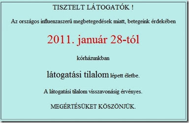 Látogatási tilalom Látogatási tilalom