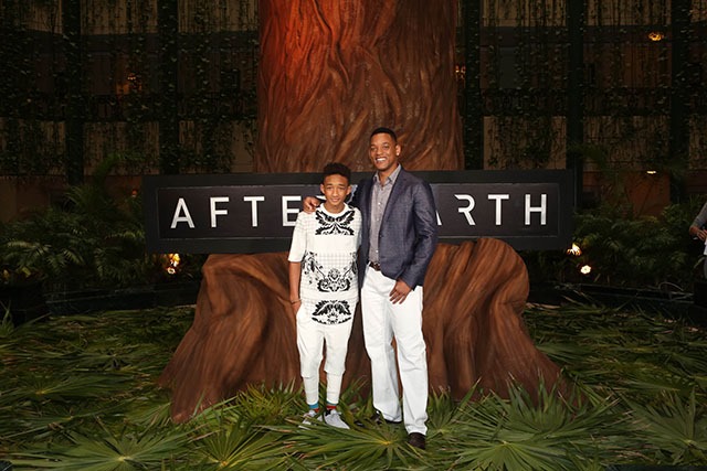 Cancun, Mexico- April 23, 2013: Jaden Smith and Will Smith at the After Earth photo call at 5th Annual Summer of Sony.
