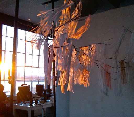 In the evening light, the ceremony structure looked even more beautiful.