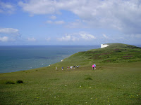 Walking across Tennyson Down.