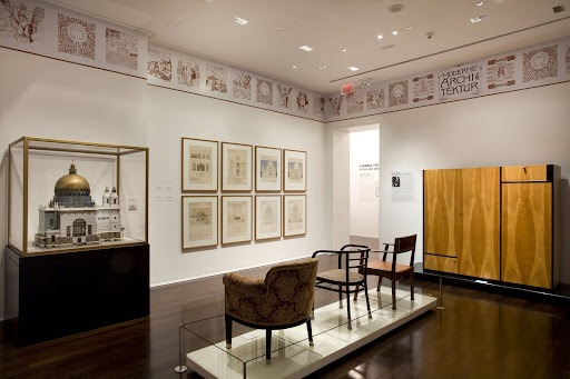 A gallery on the third floor dedicated to modern, twentieth-century architecture.