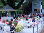 Dining area just outside of the refreshment building