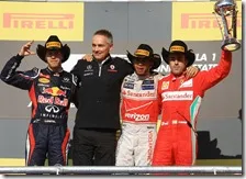 Vettel, Horner, Hamilton e Alonso ad Austin 2012
