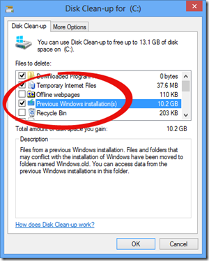 Windows 8 Disk Clean Up Utility
