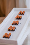 Peter Callahan Catering prepared these m-shaped salmon hors d'oeuvres for the party.