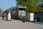 The first horse for Wednesday arrives and now its time to clean out the lorry