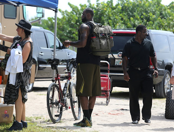 King James Rides a Bike Wears LeBron 11 Shooting a New Nike Ad