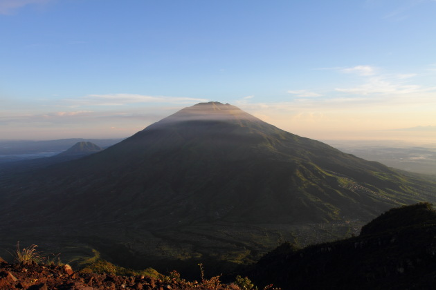 Mount Merbabu, an extinct volcano opposite Mount Merapi