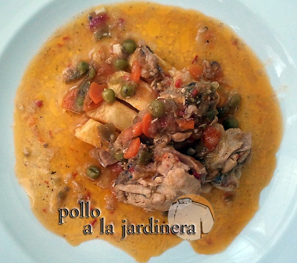 Pollo a la jardinera Pollo a la jardinera