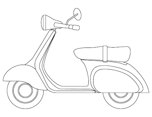 VESPAS PARA COLOREAR