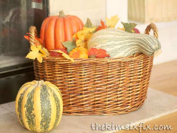 Basket of fall produce