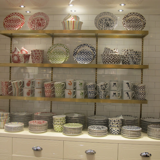 Ikat has not given up steam! This room was designed to look like a high-end kitchen space.