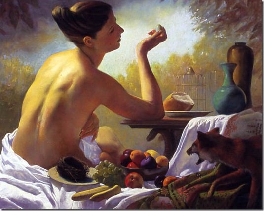 Woman-holding-an-Egg-Ron-Monsma-ENKAUSTIKOS