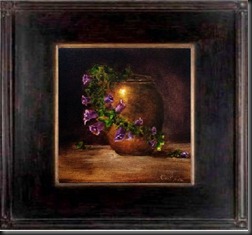 Purple flowers framed