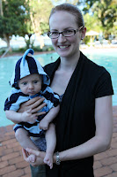 Oscar in his shark suit