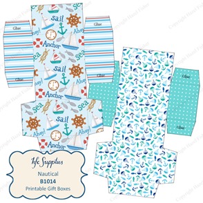 B1014 etsy 1 Nautical printable gift boxes