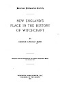 New England Place In The History Of Witchcraft
