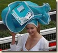 blue bathroom hat