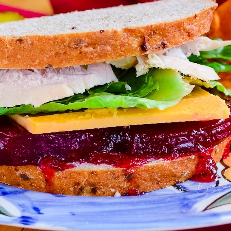 Leftover Turkey Cranberry sandwich