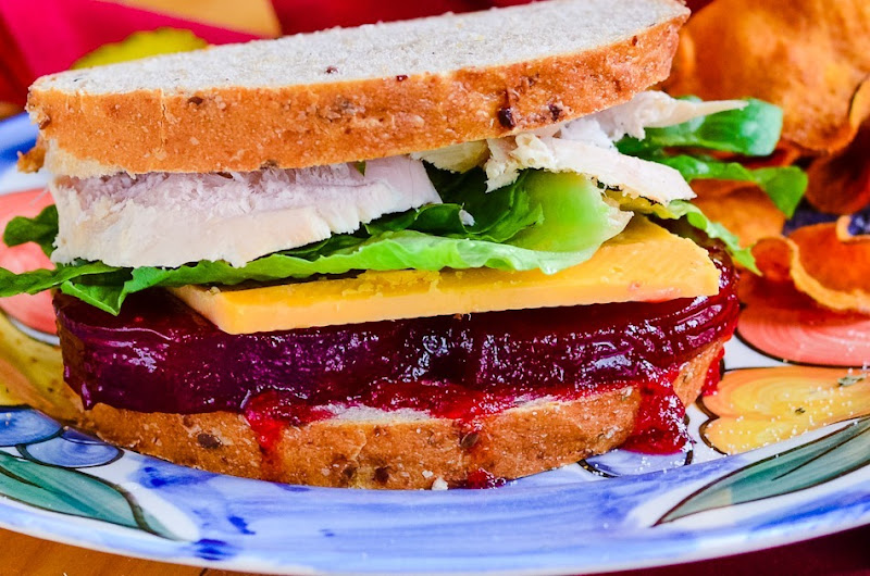 Leftover Turkey Cranberry sandwich Pancake Ninja