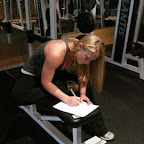Miss Fitness 2009 writing her fitness exam fitness.jpg