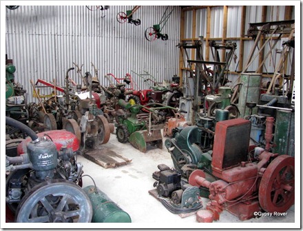 The machinery shed at Geraldine Car and Machinery Museum.