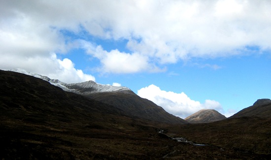 Looking back up the Lairig Leacach