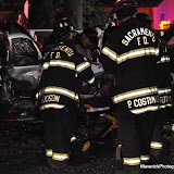 It was the Accident heard 'round Del Paso Heights on Friday night. Witnesses say a Blue Pickup was speeding down Eleanor Drive when it struck a Grey Dodge SUV injuring occupants off both vehicles and also striking a parked vehicle on the side of the street.
It wasn't just the sound of the accident that drew a crowd of 30 or more to the scene of the crash. Just a few months ago, another speeding vehicle crashed on the exact same stretch of road, striking the exact same parked car on the street according to residents. News_100924_DelPasoMultivehicleAccident