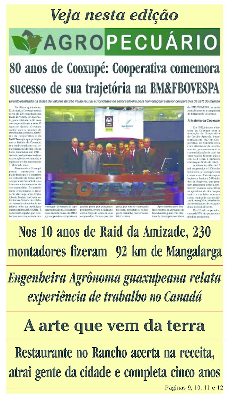 Jornal da Região lançou Suplemento Agrícola neste fim de semana