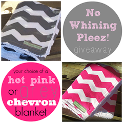 No Whining Pleez! chevron baby blanket giveaway at GingerSnapCrafts.com #giveaway