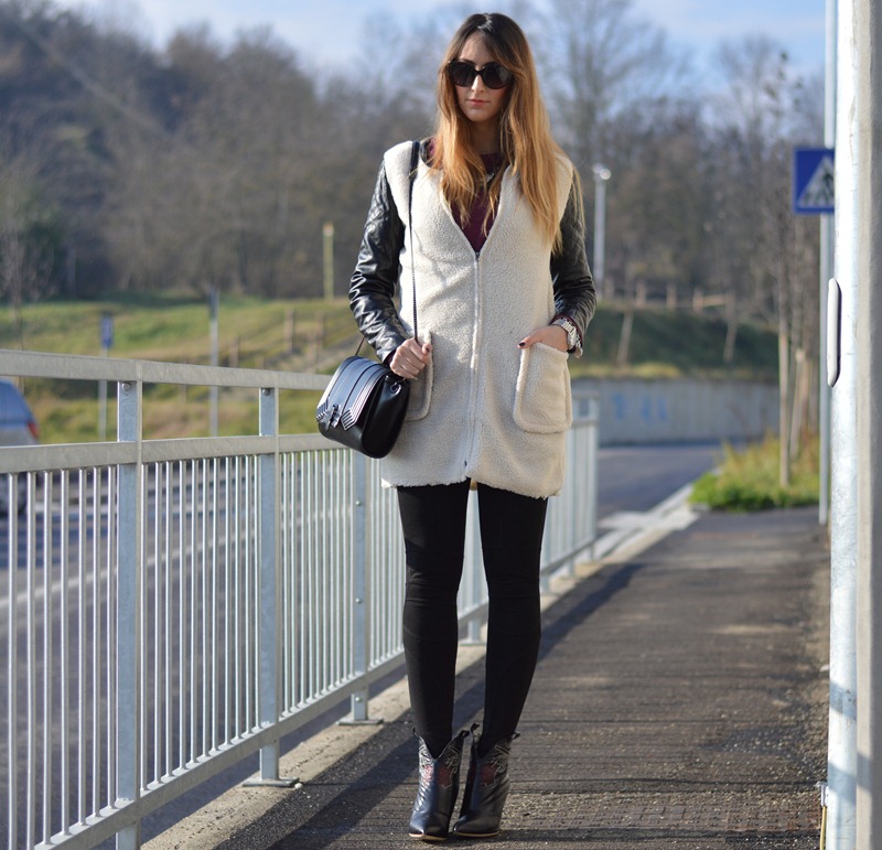 Rupert Sanderson, Rupert Sanderson Jussy booties, Zara bag, fashion blogger, italian fashion blogger, elisa taviti, my fantabulous world, fashion blogger firenze, valentino, true religion. street style, outfit, sheinside, sheinside coat