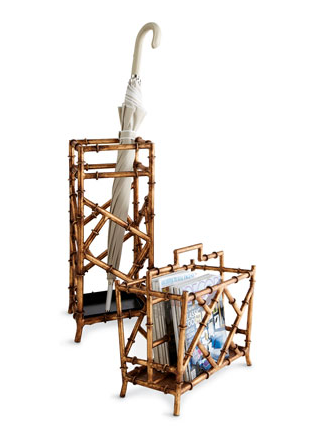 There's no rule that utilitarian items like an umbrella stand or magazine rack have to be boring. (horchow.com) There's no rule that utilitarian items like an umbrella stand or magazine rack have to be boring. (horchow.com)