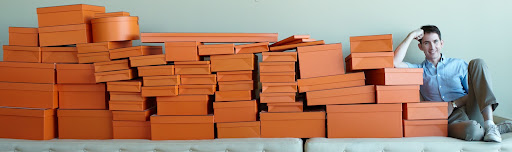 MSL photographer Johnny Miller documented me with my Hermes box collection.