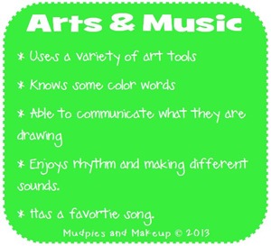 Preschool Art and Music Skills