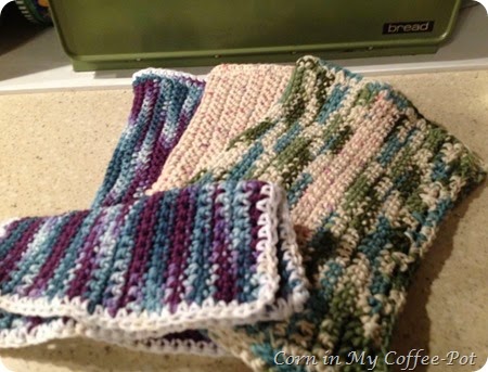 crochet hand towels