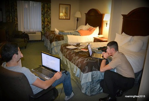 Boys relaxing in our room