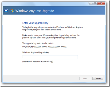 Windows 7 Anytime Upgrade