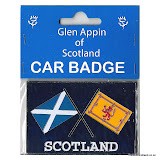 Scotland Crossed Flags Car Badge