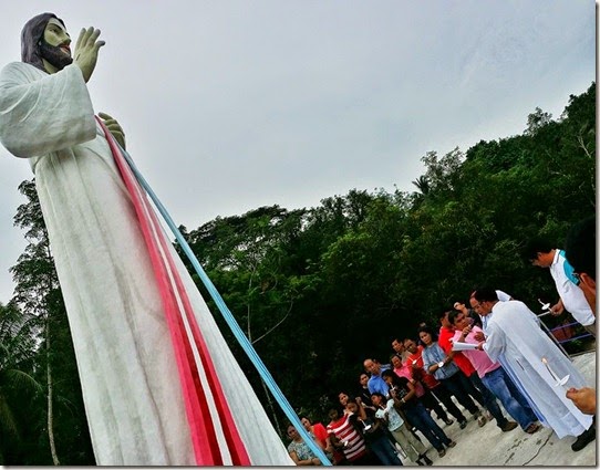 blessing of the statue last april 19, 2014