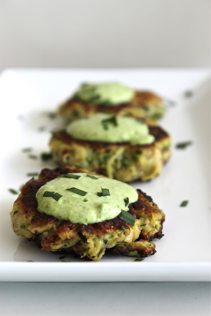 Zucchini-White Bean {Bacon} Fritters