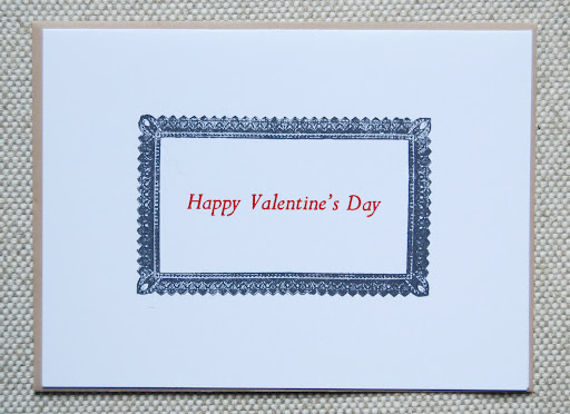 Short, sweet, and to the point. Happy Valentine's Day Letterpressed Card, $4.