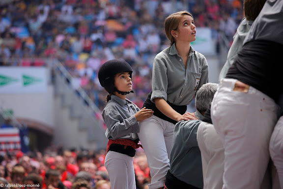 Castellers de Sants, 3 de 9 amb folre.XXIIIe Concurs de Castells a Tarragona.Tarraco Arena Placa (antiga placa de braus).Tarragona, Tarragones, Tarragona