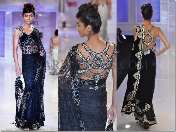 Manav_Gangwani_Black_Saree