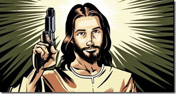 jesus with gun