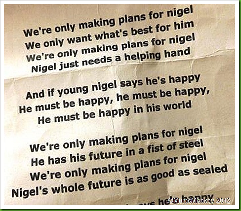 Making Plans For Nigel Making Plans For Nigel