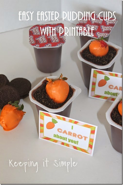 #ad Easy-Easter-Pudding-Treat-with-printable #SnackPackMixins